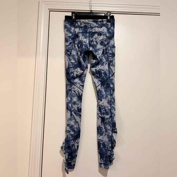 LULULEMON SPEED TIGHT lll SEA SIDE SILVER FOX ALBERTA LAKE NAVAL BLUE Sz 4 - Picture 3 of 6